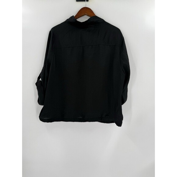 Torrid Black Jacket Full Zip With Pockets Roll Tab Sleeves Size 2X - Picture 6 of 9